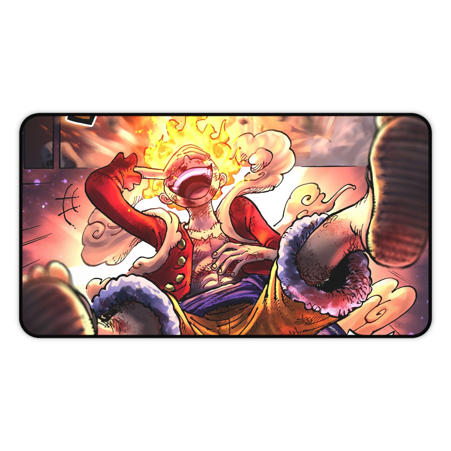 Fire Luffy Sun God Nika Gear 5 Anime Mouse Pad