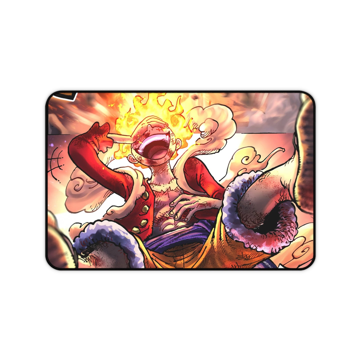 Fire Luffy Sun God Nika Gear 5 Anime Mouse Pad