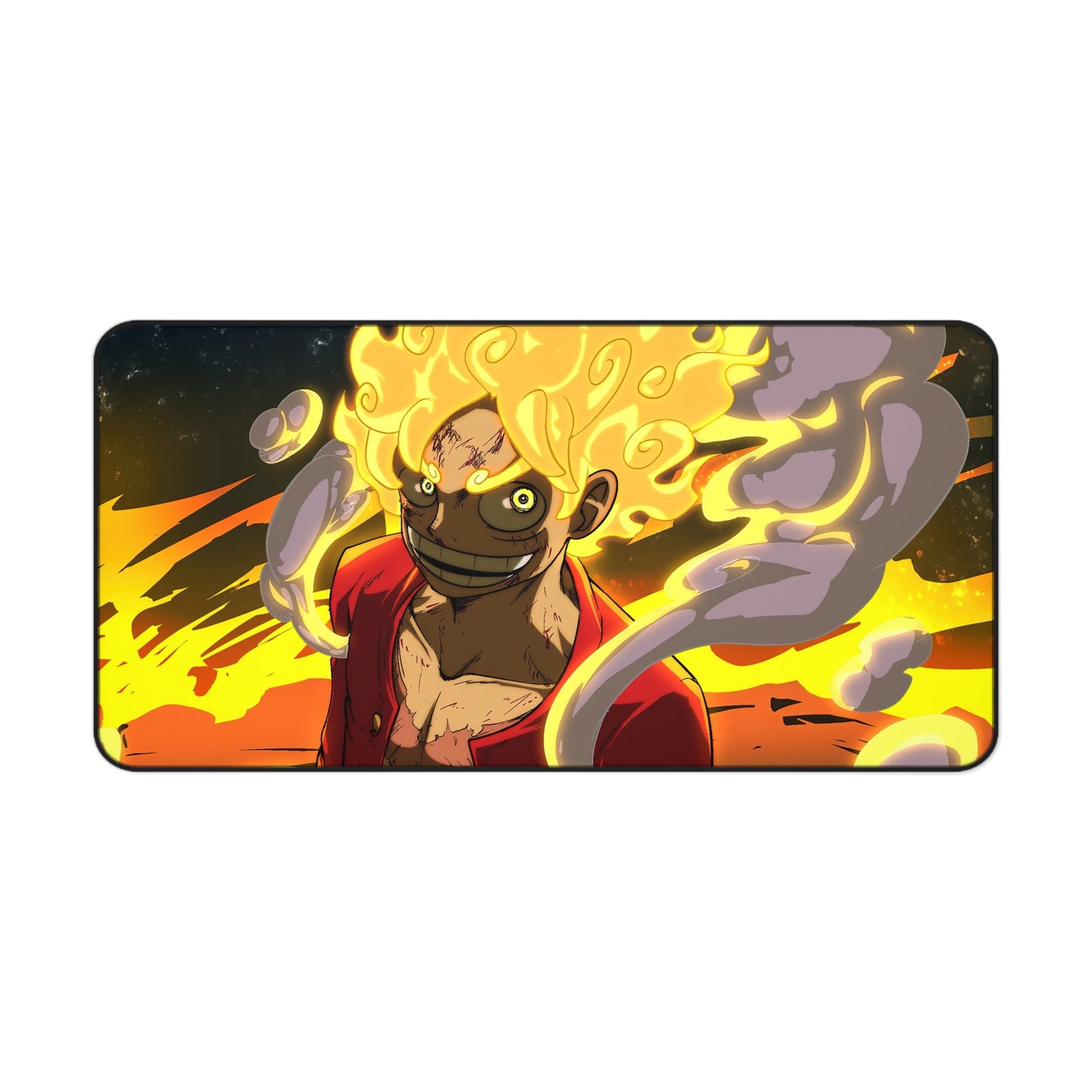 Luffy Sun God Nika Gear 5 Fire Anime Mouse Pad