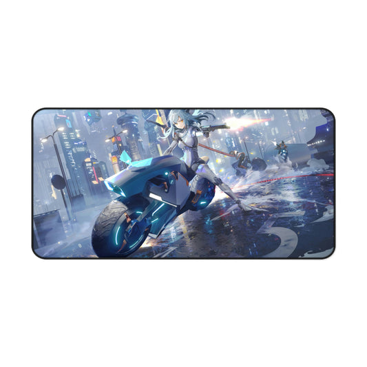 Cyperpunk Motorcycle Girl Anime Mouse Pad