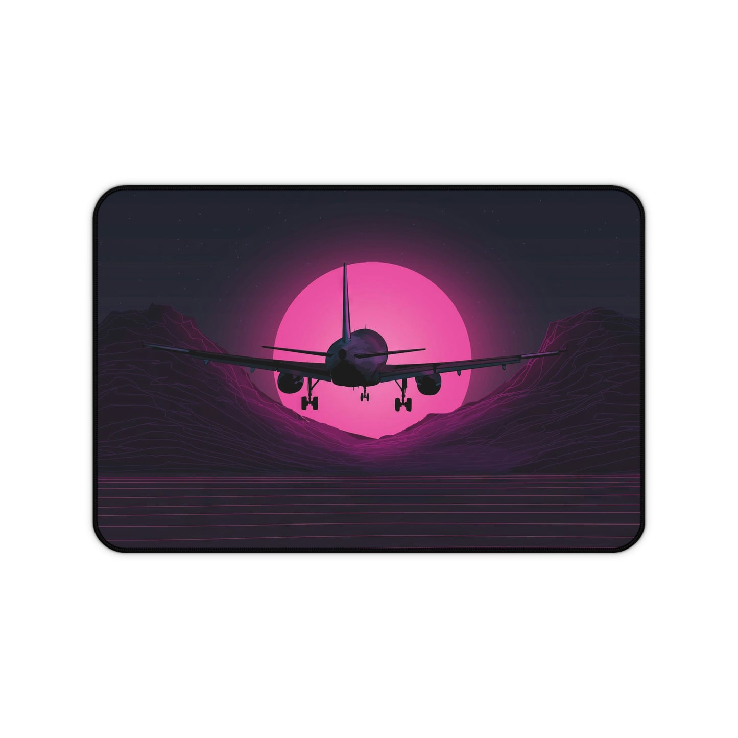 Airplane Sunset Gaming Mouse Pad