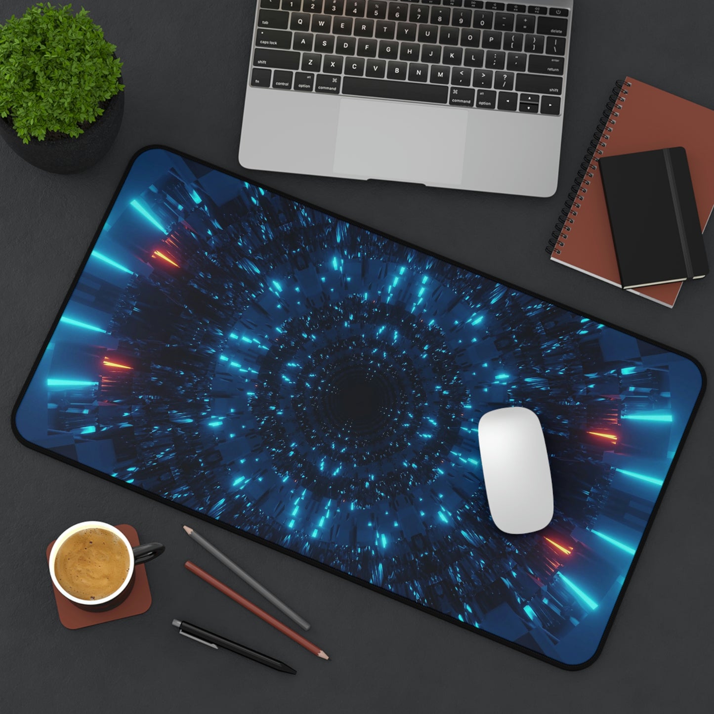 Neon Cosmic Gaming Mouse Pad