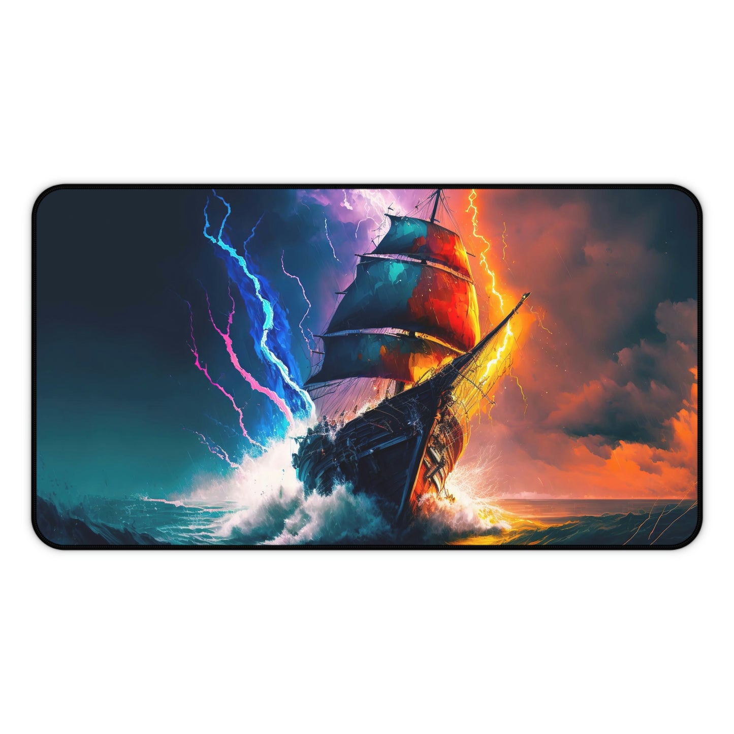 Colorful Boat Gaming Mouse Pad