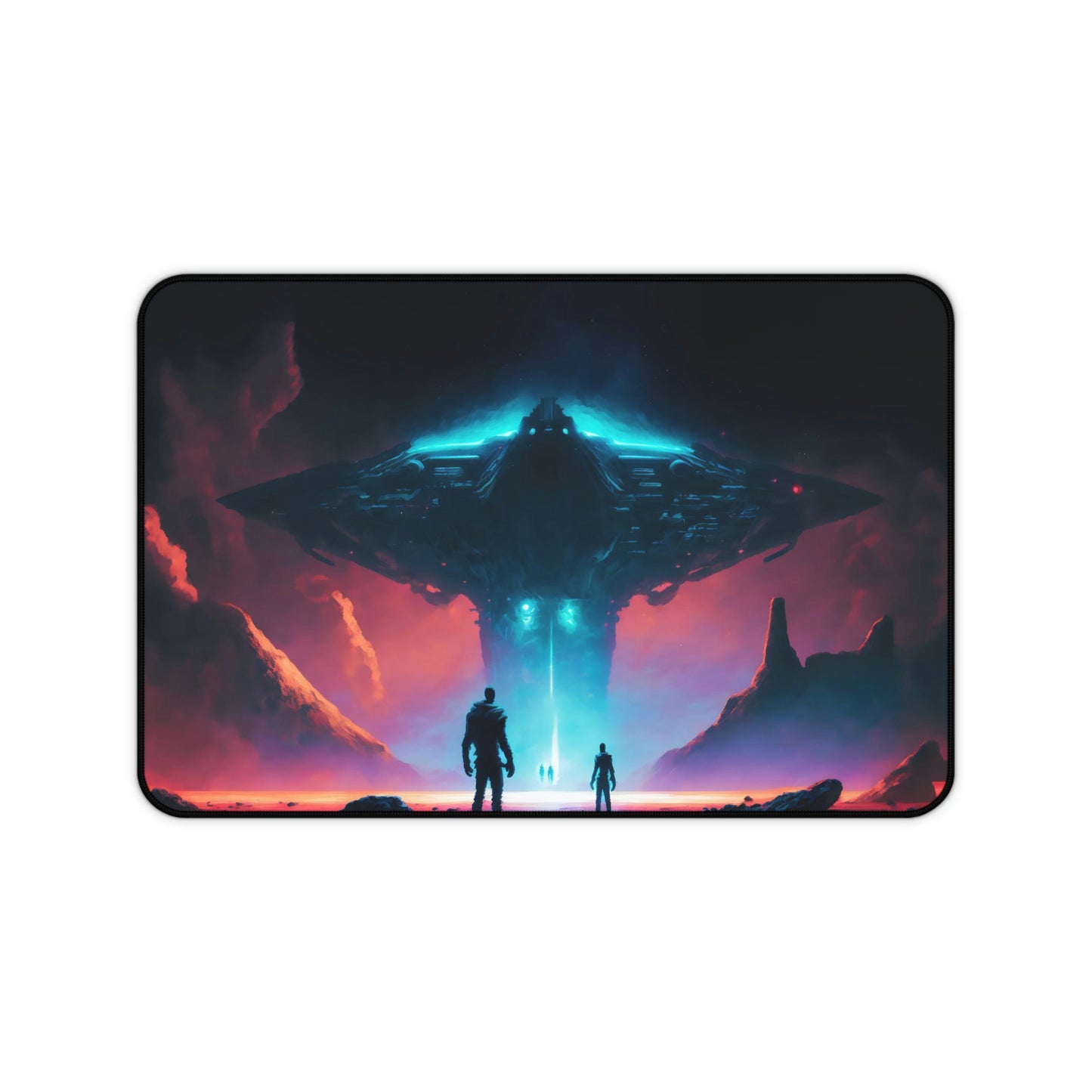 Alien Spaceship Gaming Mouse Pad