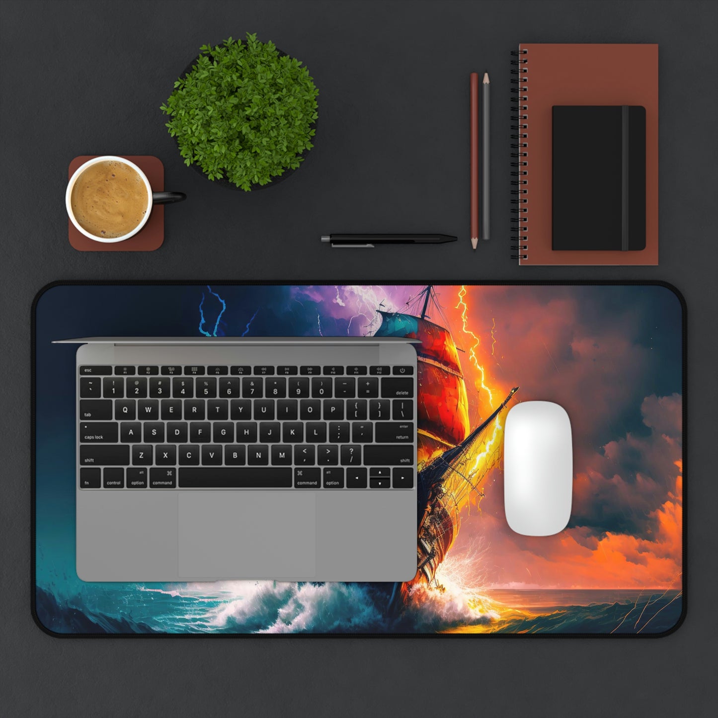 Colorful Boat Gaming Mouse Pad