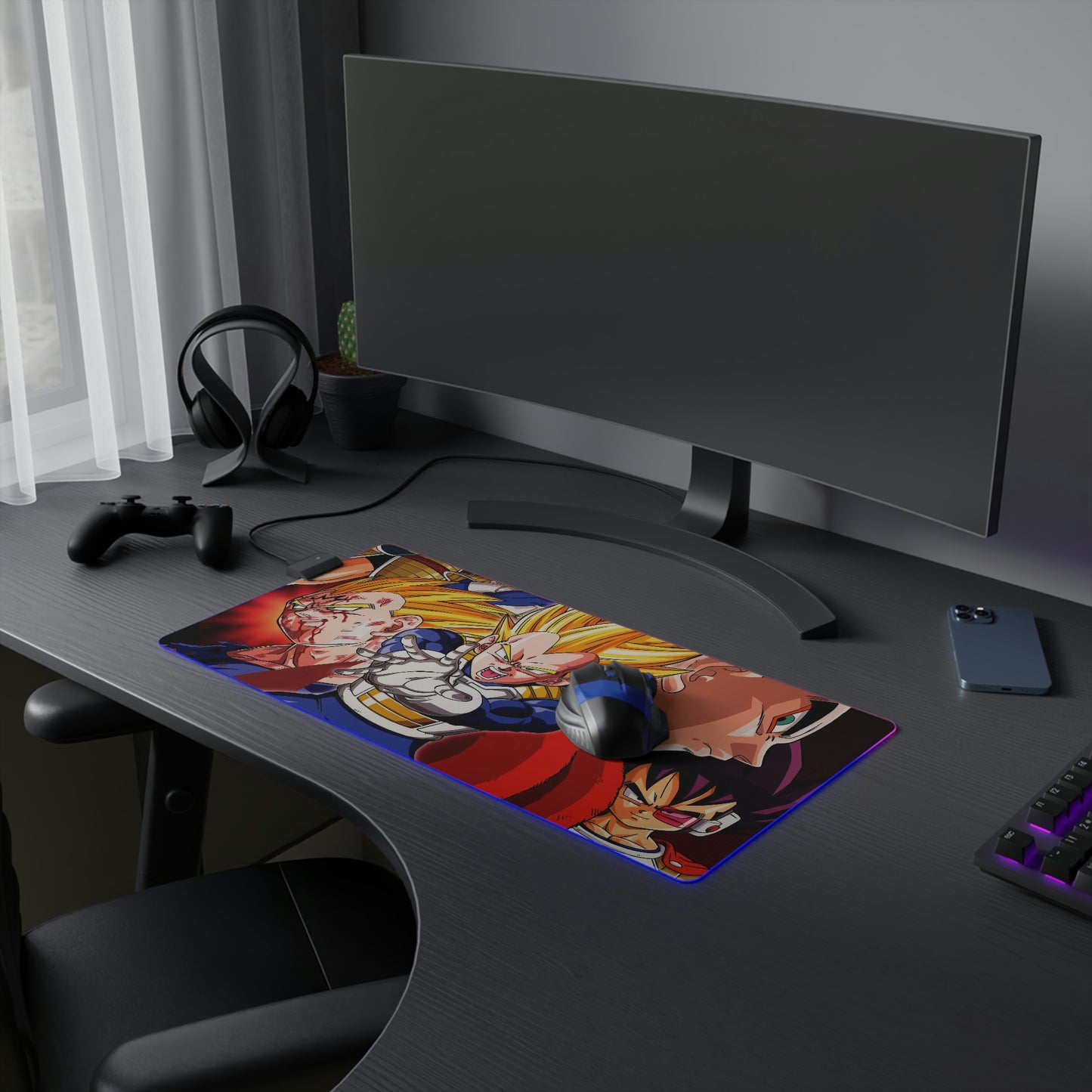 Vegeta Saiyan RGB Mouse Pad